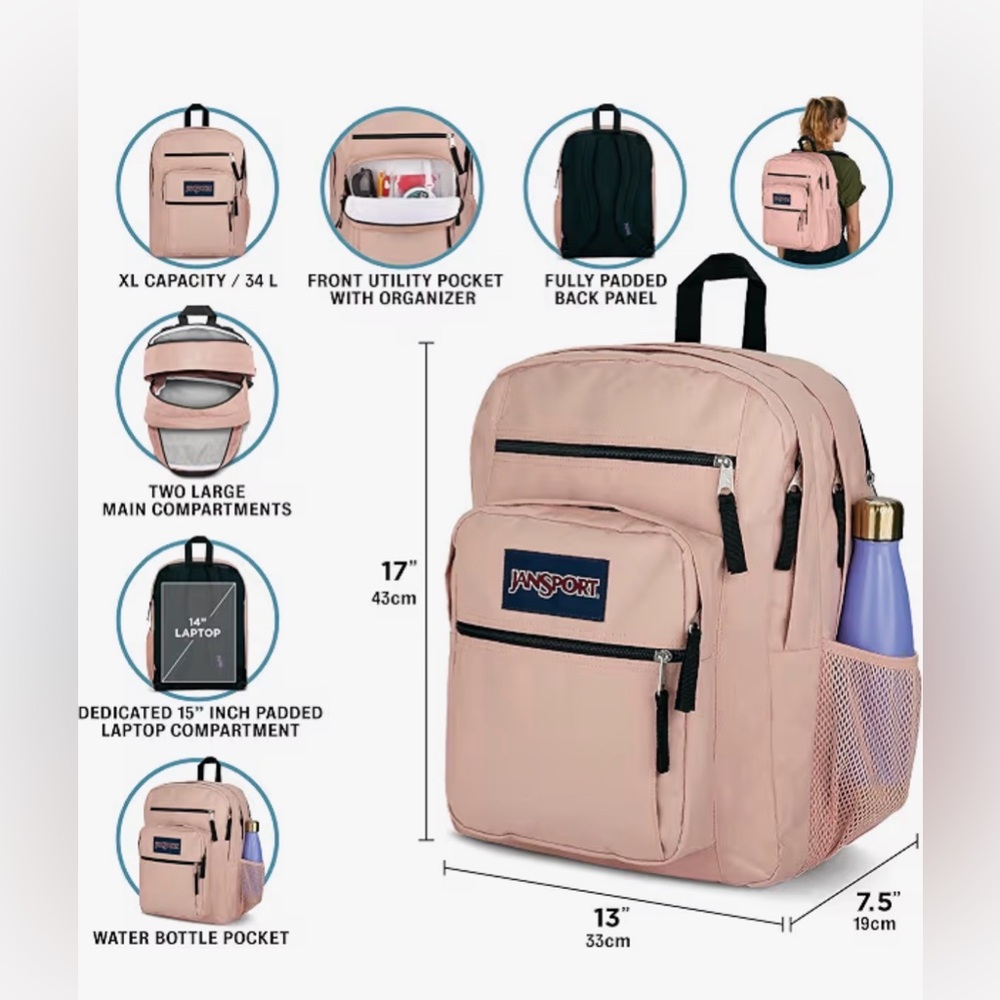 JanSport Backpack Blue (NEW) - Picture 10 of 13